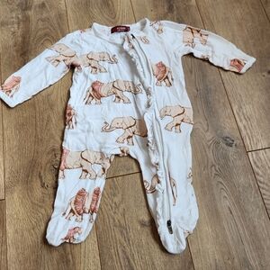6-9 Months Bamboo milkbarn Elephant Pjs